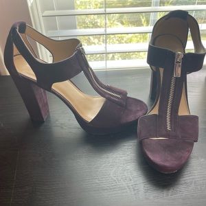 Michael khors purple suede high heels